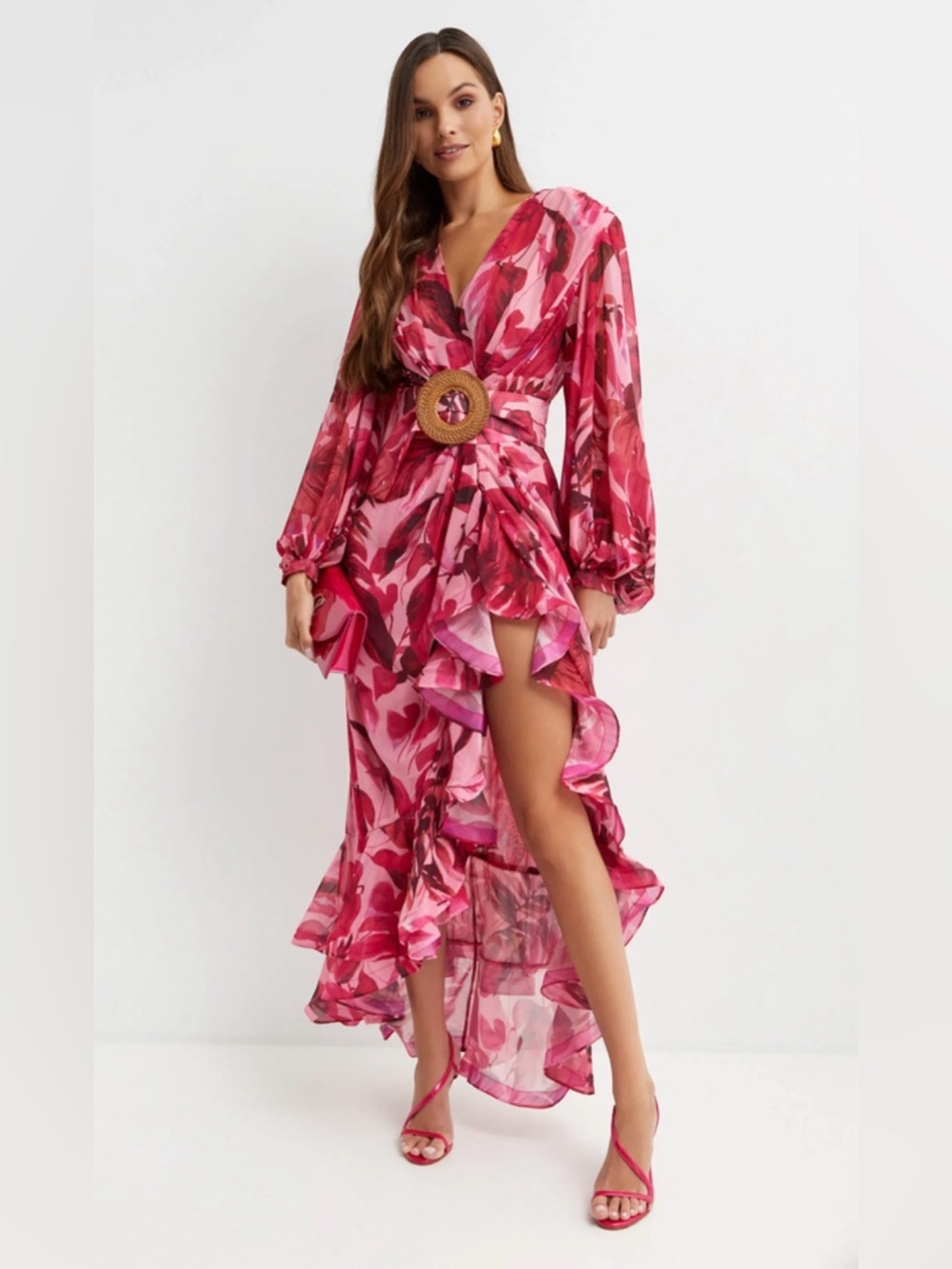 Bronx and Banco Pink Camila Maxi Dress